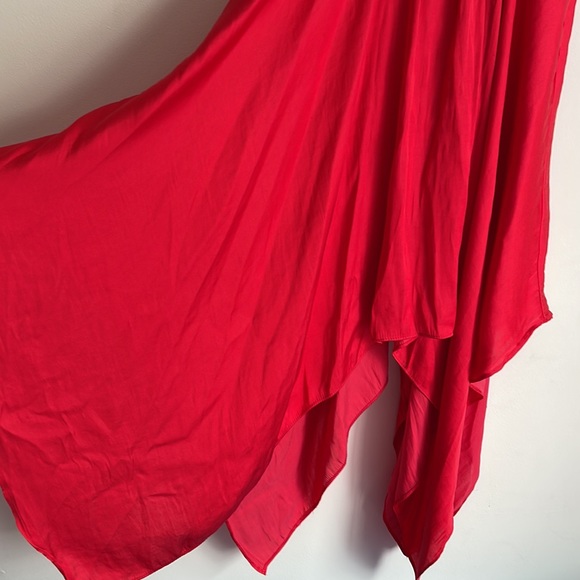 BARDOT JUNIOR | Red flounce high low off the shoulder dress - Picture 4 of 10